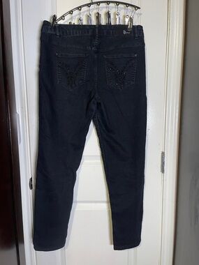 Black Women’s Jeans with Embellished Back Pockets - Brand: